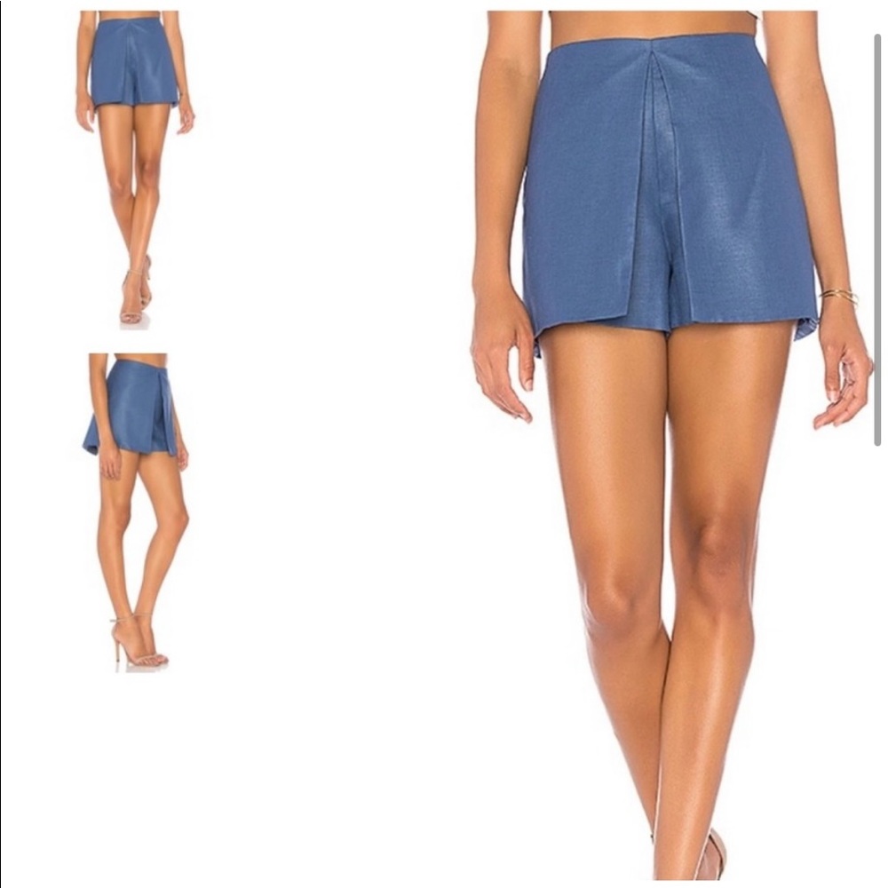 BCBGMaxAzria Chintz Overlap Skort Blue Size XXS